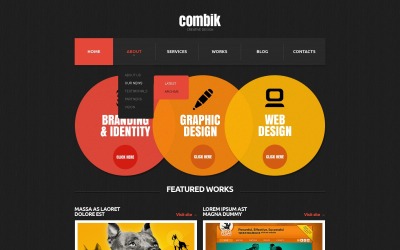Tema Siti Web Bootstrap #42246 per Un Sito di Design Studio