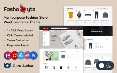 Fashobyte — многофункциональная адаптивная тема Elementor WooCommerce для магазина модной одежды