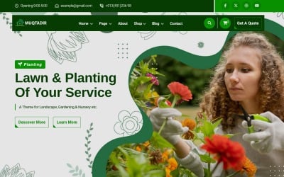 Muqtadir - HTML5-шаблон сайта по садоводству и ландшафтному дизайну