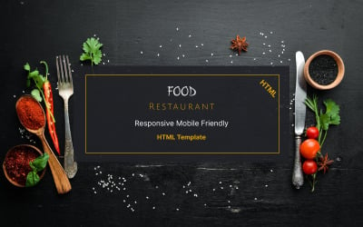 食品 - 餐厅登陆页面 HTML 模板