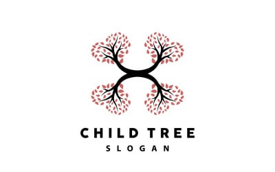 Baum-Logo, Leben, Design, Spielplatz, IllustrationV15