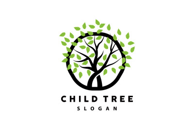 Baum-Logo, Leben, Design, Spielplatz, IllustrationV18