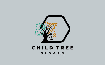 Baum-Logo, Leben, Design, Spielplatz, IllustrationV23