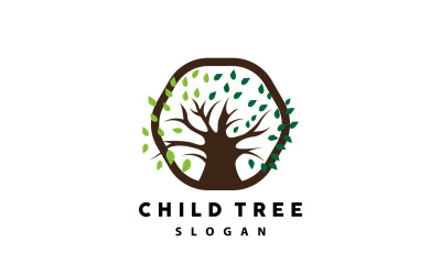Baum-Logo, Leben, Design, Spielplatz, IllustrationV24