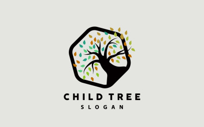 Baum-Logo, Leben, Design, Spielplatz, IllustrationV27