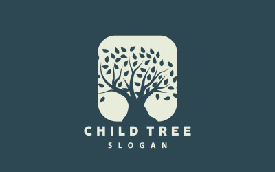 Baum-Logo, Leben, Design, Spielplatz, IllustrationV7