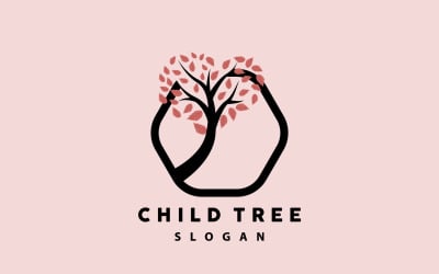 Illustrazione del parco giochi per il design della vita del logo dell&amp;#39;alberoV19