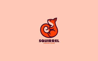 Squirrel Simple Mascot Logo 3