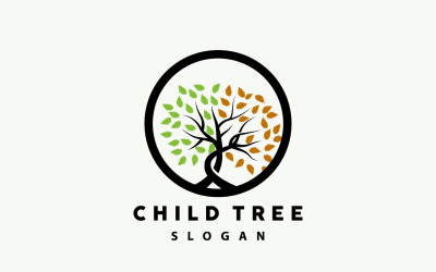 Tree Logo Life Design játszótér illusztráció V12