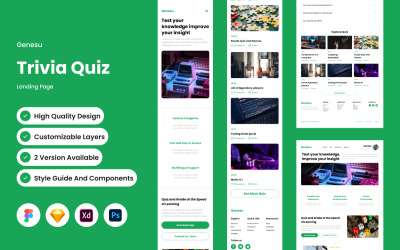 Genesu - Trivia Quiz Landing Page V1