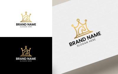 Line shape Crown Horse logo