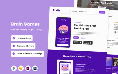 Mindify - Brain Games Landing Page V1
