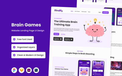 Mindify – цільова сторінка Brain Games V2