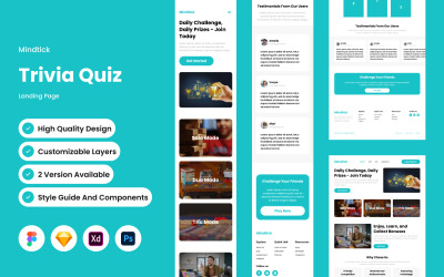 Mindtick - Página inicial do quiz de curiosidades V1