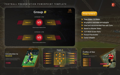 Neokick - Modello PowerPoint per presentazione di calcio