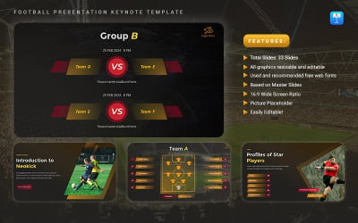 Neokick - Plantilla de Keynote para presentación de fútbol