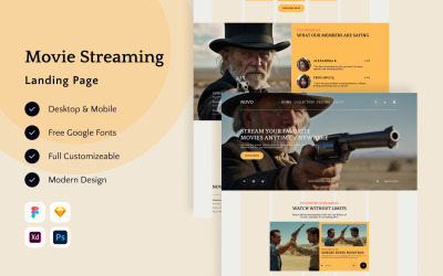 Novo – A filmek streamelésének nyitóoldala V1