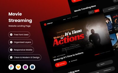 Vidmov – Landingpage für Film-Streaming V1