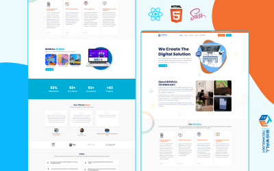 BIGWALLTECH – React HTML-Agentur-Unternehmensvorlage