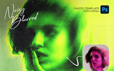 嘈杂模糊照片模板