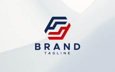 Design moderno del logo della lettera FF