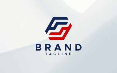 Diseño de logotipo moderno con letra FF