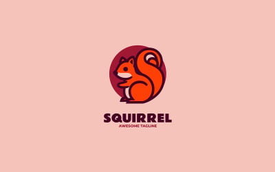 Logo semplice della mascotte dello scoiattolo 5