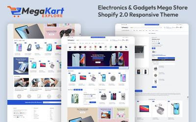 Megakart - Méga magasin d&amp;#39;électronique et de gadgets Thème réactif Shopify 2.0 polyvalent