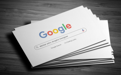 Modello per biglietto da visita in stile Google