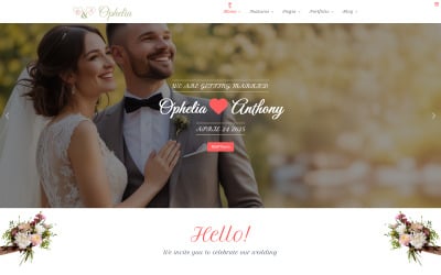 Ophelia Joomla Hochzeits- und Dating-Vorlage