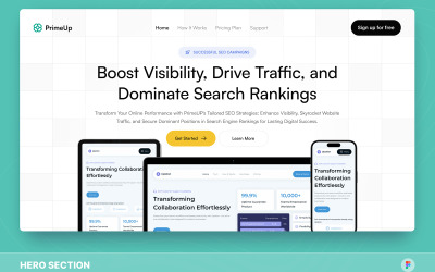 PrimeUP - SEO Service Hero Section Figma Template