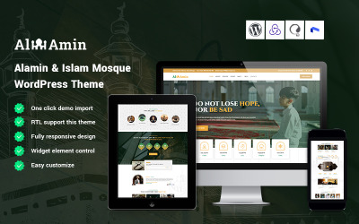 Alamin - Тема WordPress для ісламської мечеті