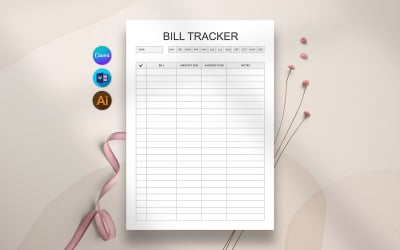 Canva Bill Tracker-sjabloon
