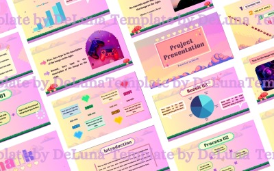 DeLuna_Pixel Style Canva-Präsentationsvorlage