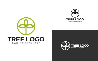 Free Creative &amp;amp; Minimal Modern Tree Logo Design