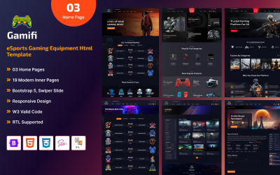 Gamifi – eSports &amp;amp; Gaming Tournament HTML sablon
