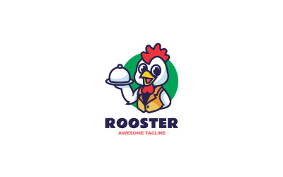 Horoz Garson Maskot Karikatür Logosu