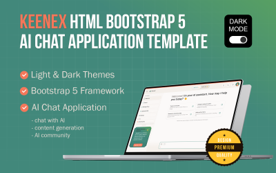 KeeneX - AI 聊天 Bootstrap 5 HTML 应用程序模板