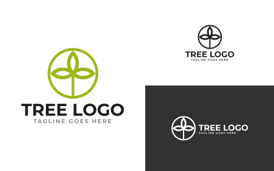 Kostenloses kreatives und minimalistisches modernes Baum-Logo-Design