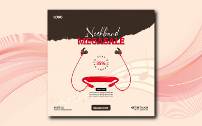 Neckband Flyer Design Template