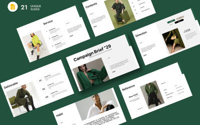 Plantilla de presentación de diapositivas de Google de campaña breve