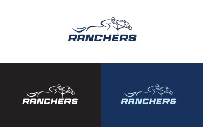 Ranchers - Hästkapplöpningslogotypmall