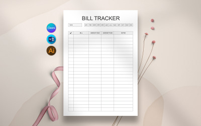 Šablona Canva Bill Tracker