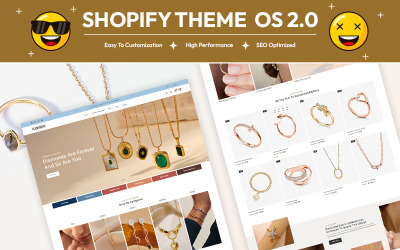 Starshine - Modern Jewelry Store Shopify 2.0 responsivt tema för lyxiga smyckesbutiker