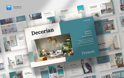 Decorian — шаблон Keynote для креативного бизнеса
