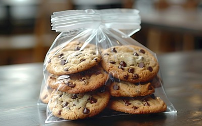 Galletas con chispas de chocolate sobre papel de horno 08