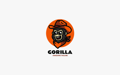 Goril maskot karikatür Logo 2