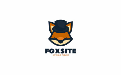 Logo jednoduchého maskota Fox Site 1