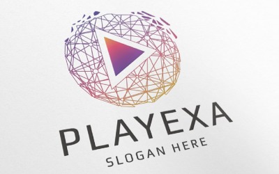 Logotipo profesional de tecnología Media Play