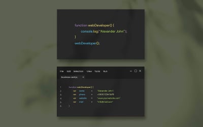 Programmer Business Card Template